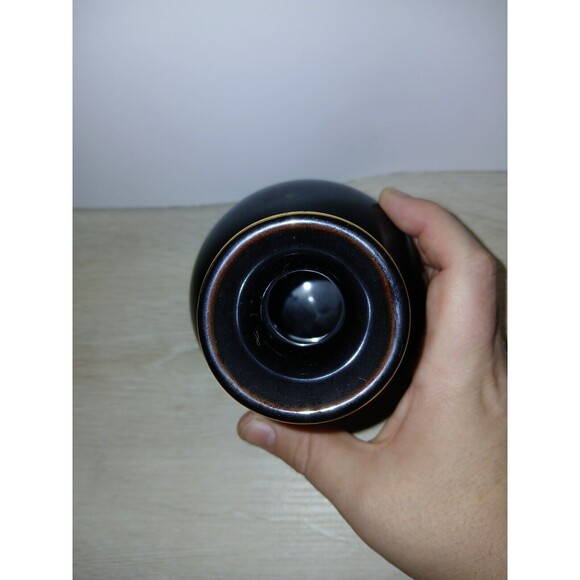 OMC Vase Japan Handpainted Peacocks with Gold Rim 6×4 Diameter 5×14 Vintage - Picture 11 of 14